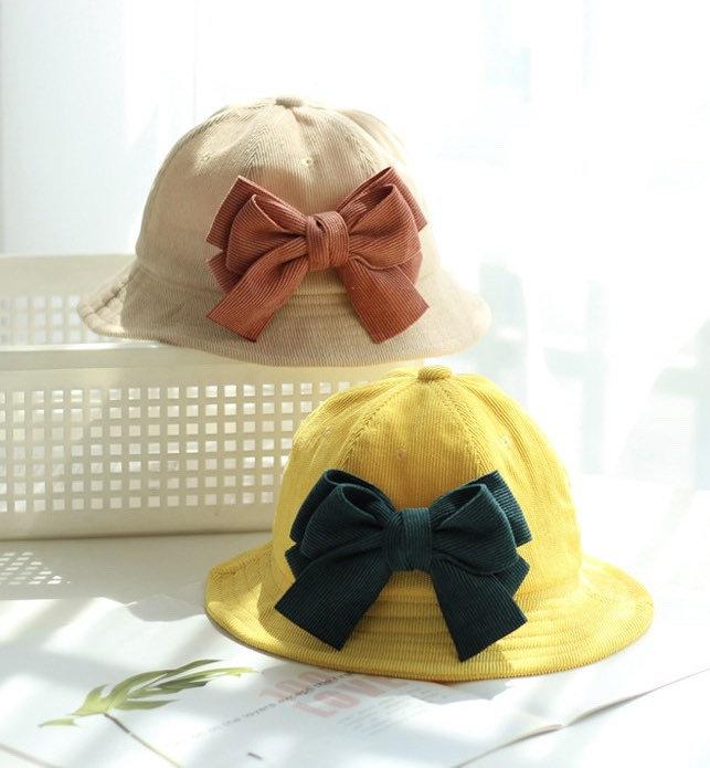 Bucket Hat with Bow for Baby Toddler Kids and Women.