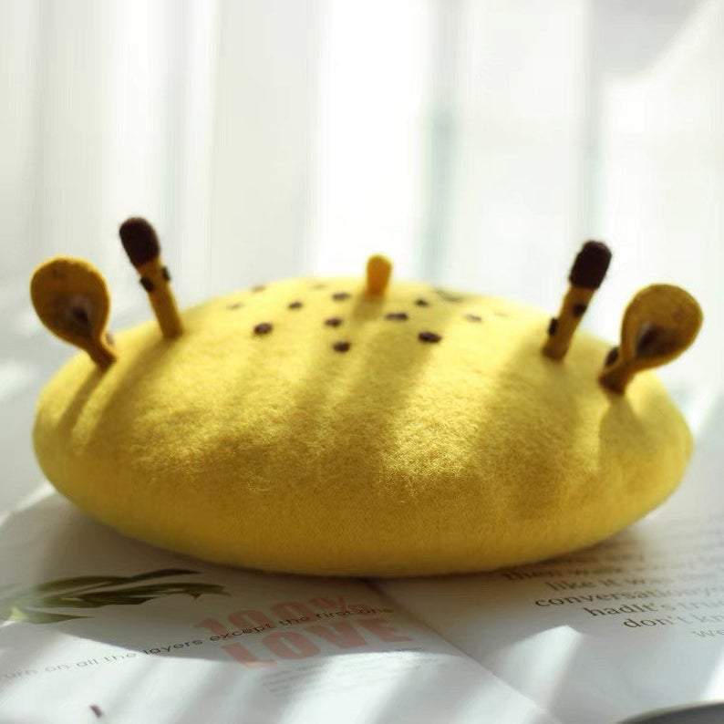 Deer and Giraffe Beret for Women and Girls.