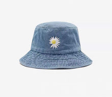 Load image into Gallery viewer, Daisy Denim bucket hat  for Women and Girls.