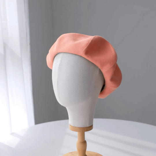 Oversized Spring Summer Linen Beret for Women.