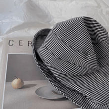 Load image into Gallery viewer, Oversized Bucket Hat Check Pattern, Small to XXLarge Bucket Hat for Women.