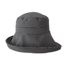 Load image into Gallery viewer, Oversized Bucket Hat Check Pattern, Small to XXLarge Bucket Hat for Women.