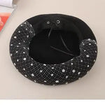 French Beret with Veil for Women and Girls.