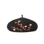 Embroidered Wool Berets Hat for Women/Girls.