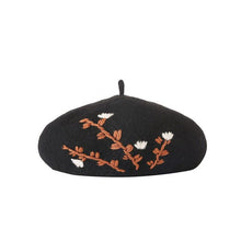 Load image into Gallery viewer, Embroidered Wool Berets Hat for Women/Girls.