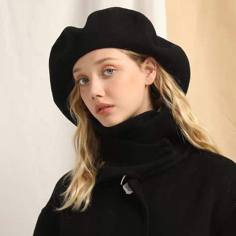 Oversize Slouchy Wool Beret for Women.