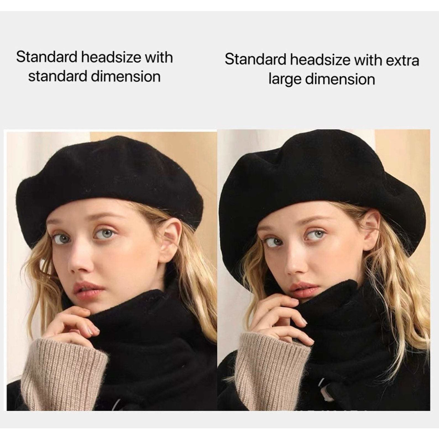 Oversize Slouchy Wool Beret for Women.