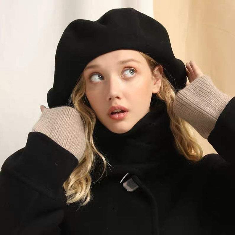 Oversize Slouchy Wool Beret for Women.