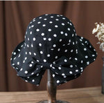 Dot Print Bucket Hat for Women and Girls.