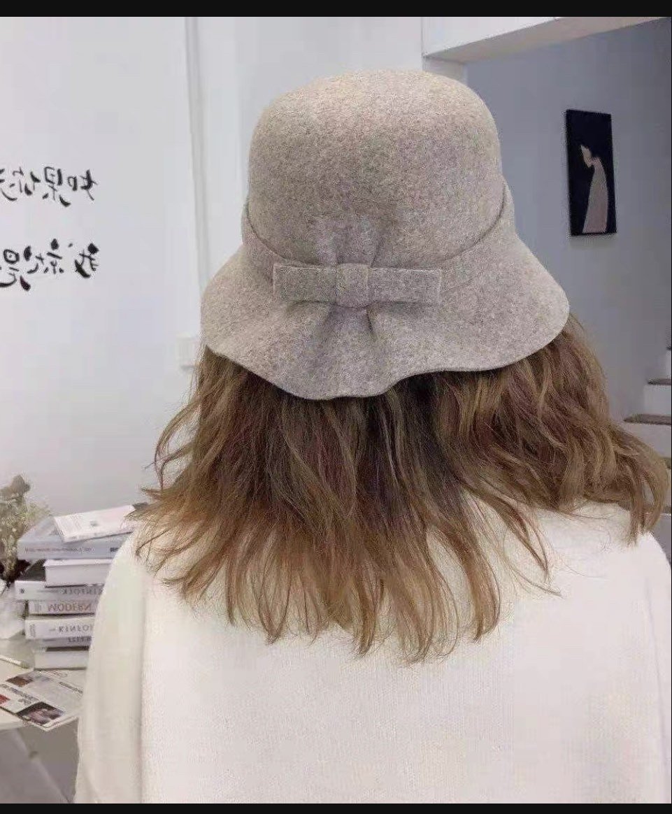 Foldable/ Adjustable Wool Cloche Hat for Women.
