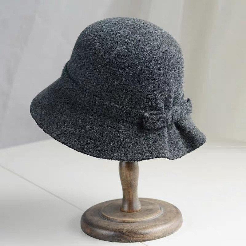 Foldable/ Adjustable Wool Cloche Hat for Women.
