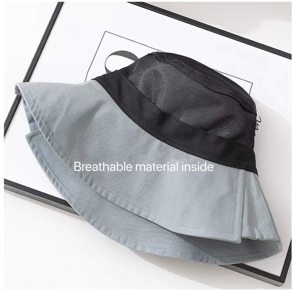 Foldable Wide Brim Bucket Hat for Women.