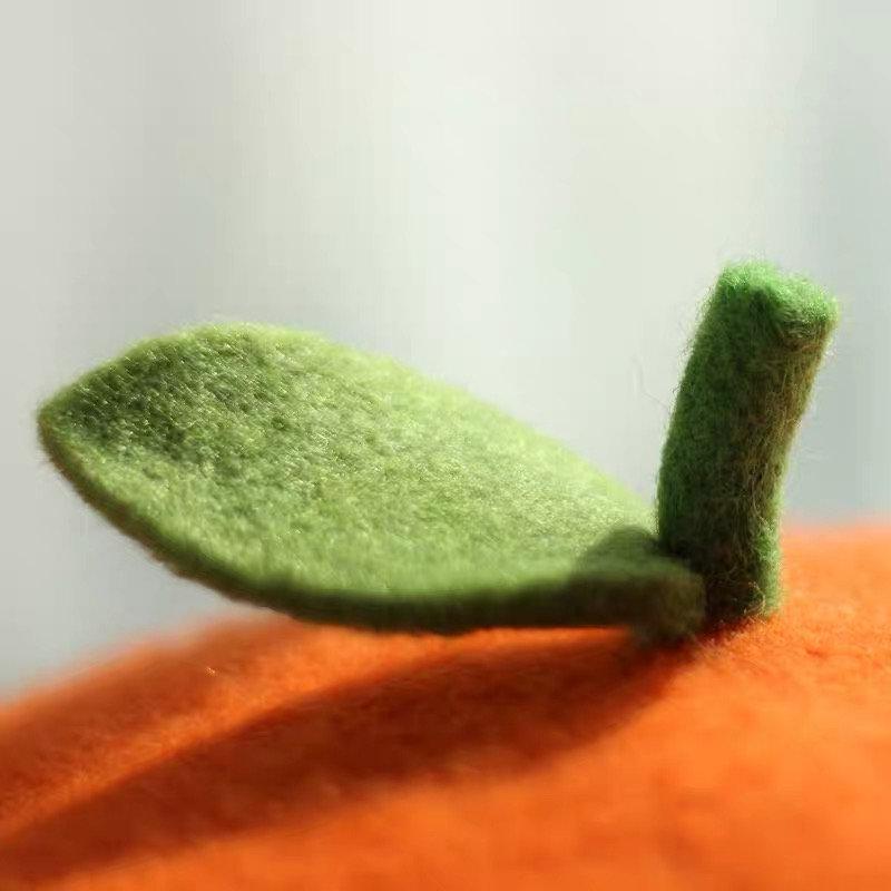 Orange/Lemon Beret for Women and Kids.