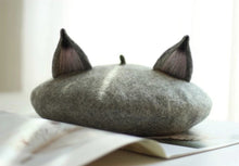 Load image into Gallery viewer, Fox/ Cat Ear Berets for Women and Kids.