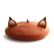Load image into Gallery viewer, Fox/ Cat Ear Berets for Women and Kids.