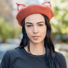 Load image into Gallery viewer, Fox/ Cat Ear Berets for Women and Kids.