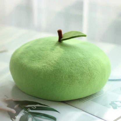 Green Apple Beret for Women and Kids.