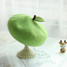 Load image into Gallery viewer, Green Apple Beret for Women and Kids.