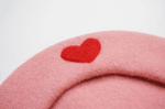 Heart Beret Hat for Women and Girls.