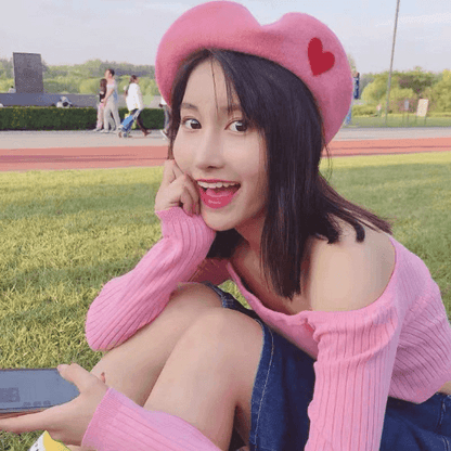 Heart Beret Hat for Women and Girls.