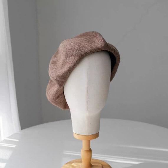 Oversized Wool Beret - Custom Size – Brown