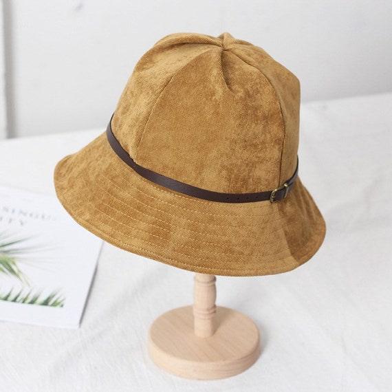 Corduroy Bucket Hat for Women - Mspineapplecrafts