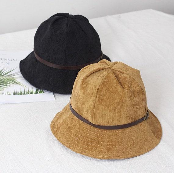 Corduroy Bucket Hat for Women - Mspineapplecrafts