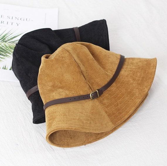 Corduroy Bucket Hat for Women - Mspineapplecrafts