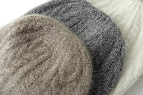 Knitted Slouchy Cashmere Beanie Hat