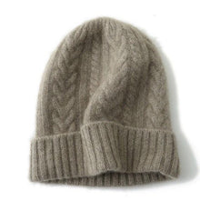 Load image into Gallery viewer, Knitted Slouchy Cashmere Beanie Hat