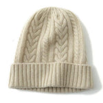 100% Cashmere Unisex Knitted Beanie Hat - Mspineapplecrafts
