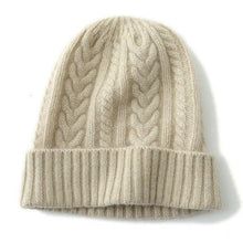 Load image into Gallery viewer, Knitted Slouchy Cashmere Beanie Hat