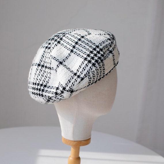 Tweed Fabric Handmade Beret for Women - Mspineapplecrafts