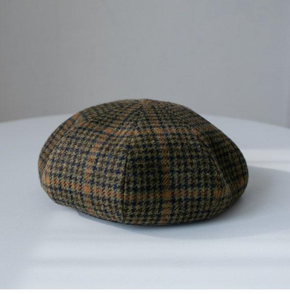 S-XXL Customized 100% Wool Houndstooth Print Unisex Beret Hat - Mspineapplecrafts