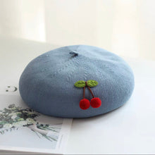 Load image into Gallery viewer, Cherry Beret Hat for Women and Girls.