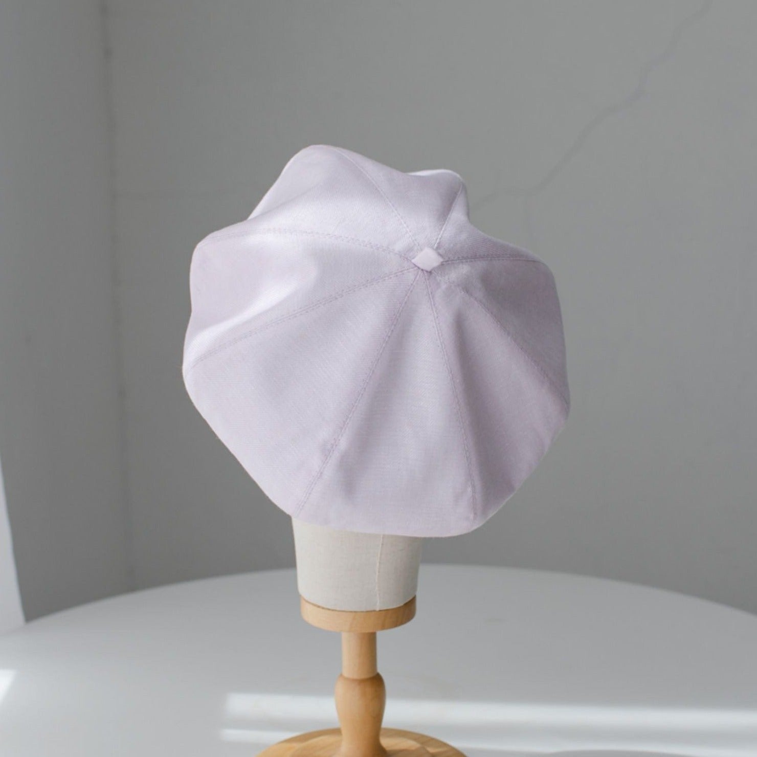 Oversized Spring Summer Solid Colour Linen Beret for Women.