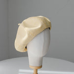 Oversized Spring Summer Solid Colour Linen Beret for Women.