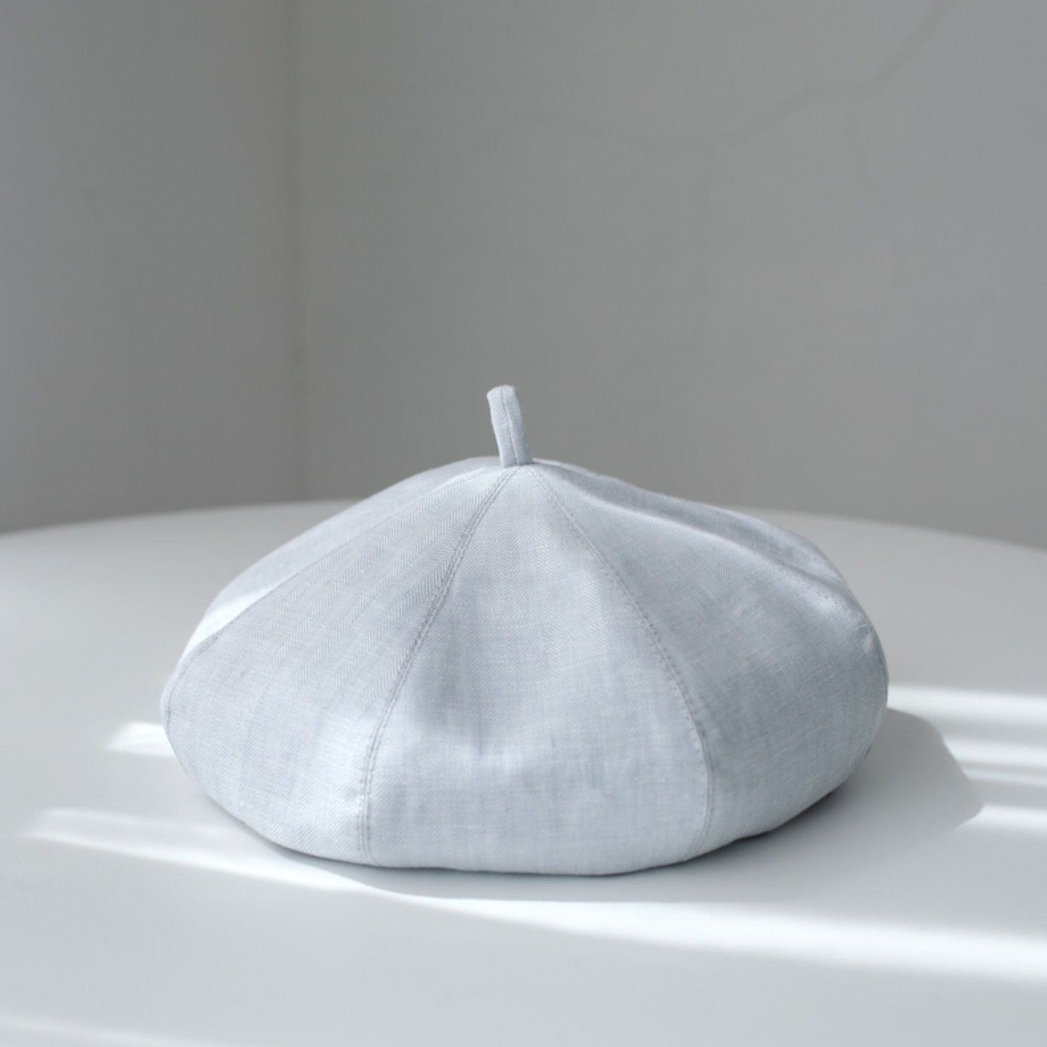 Oversized Spring Summer Solid Colour Linen Beret for Women.
