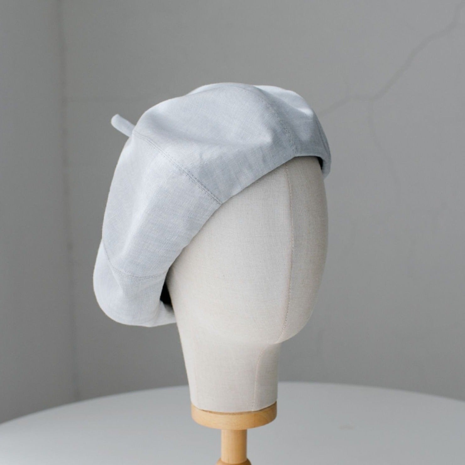Oversized Spring Summer Solid Colour Linen Beret for Women.