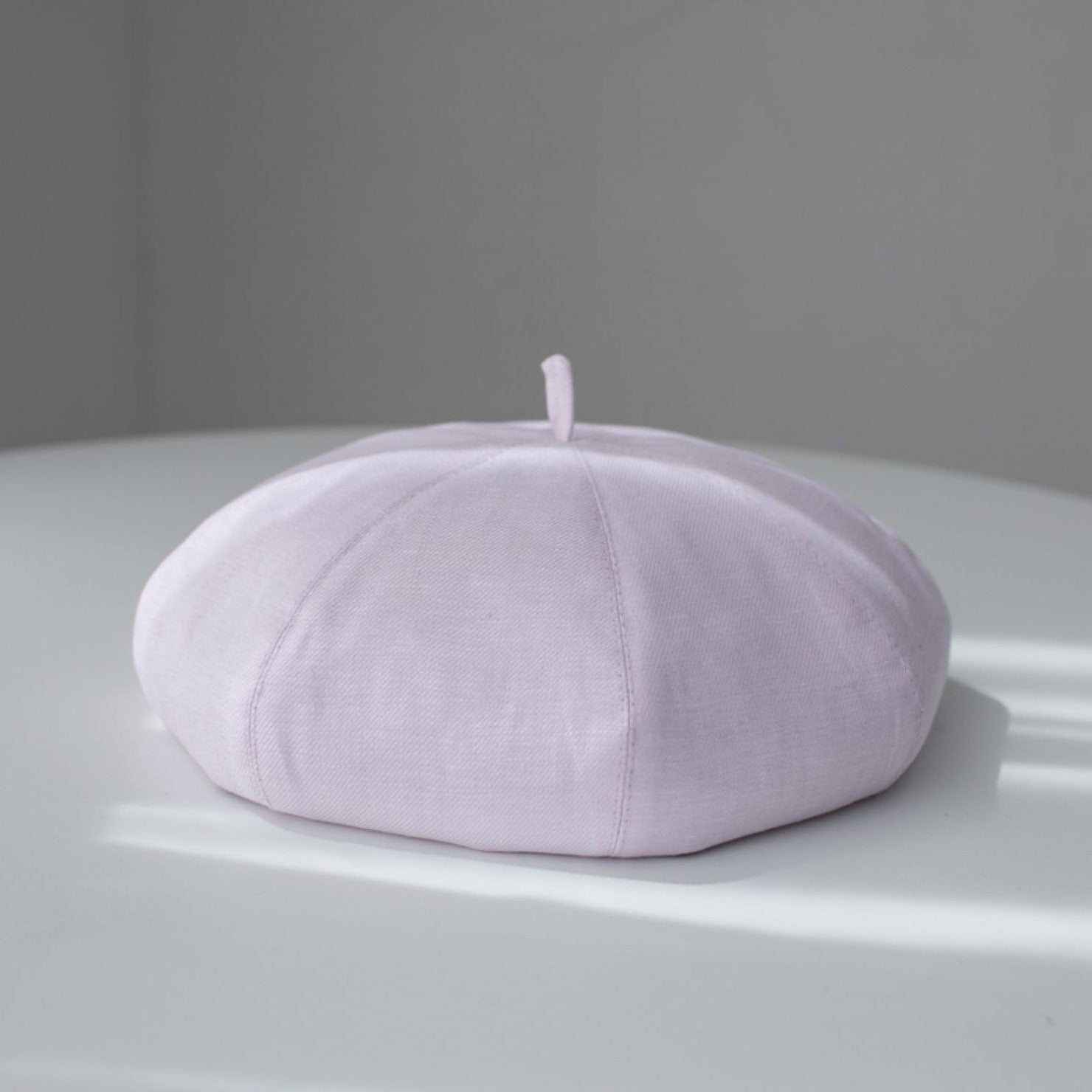 Oversized Spring Summer Solid Colour Linen Beret for Women.