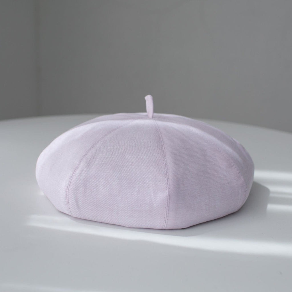 Oversized Spring Summer Solid Colour Linen Beret for Women.