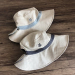 Reversible Pony Tail Sun Hat with Flower Print.