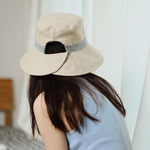 Reversible Pony Tail Sun Hat with Flower Print.