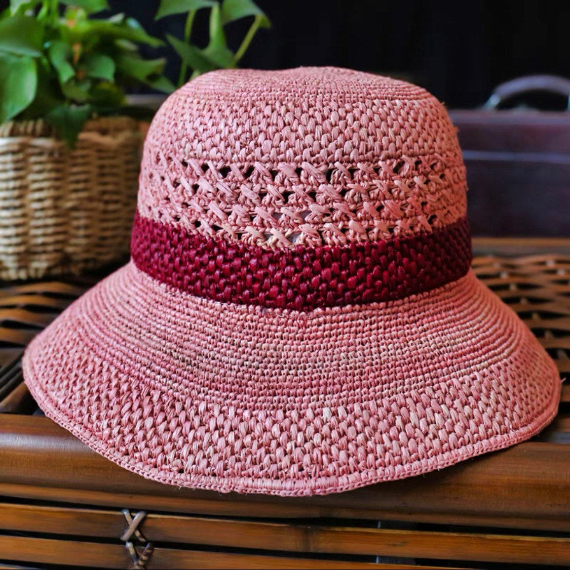 Raffia Straw Hat for Women and Girls.