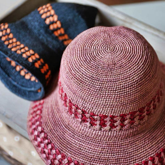 Summer Foldable Raffia Straw Hat for Women and Girls.