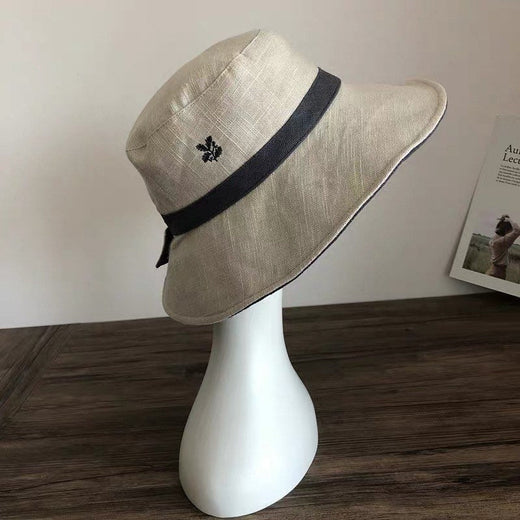 Reversible Pony Tail Sun Hat with Flower Print.