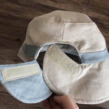 Load image into Gallery viewer, Reversible Pony Tail Sun Hat with Flower Print.