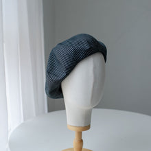 Load image into Gallery viewer, Oversized Spring Summer Stripped Linen Beret for Women and Girls.