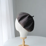 Oversized Spring Summer Stripped Linen Beret for Women and Girls.