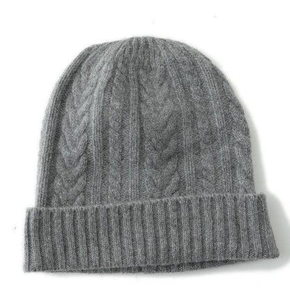 Knitted Slouchy Cashmere Beanie Hat